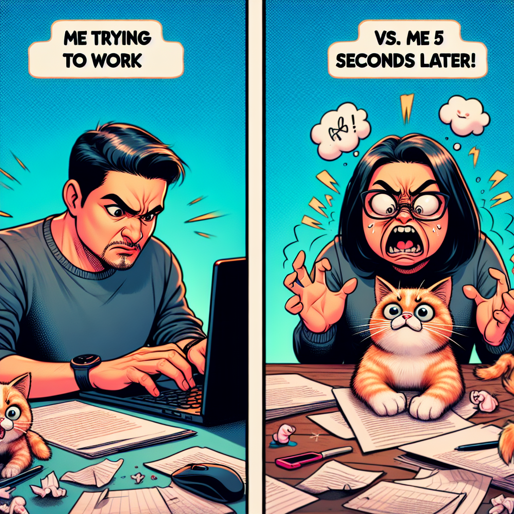 When You Try to Be Productive But Distractions Hit Hard