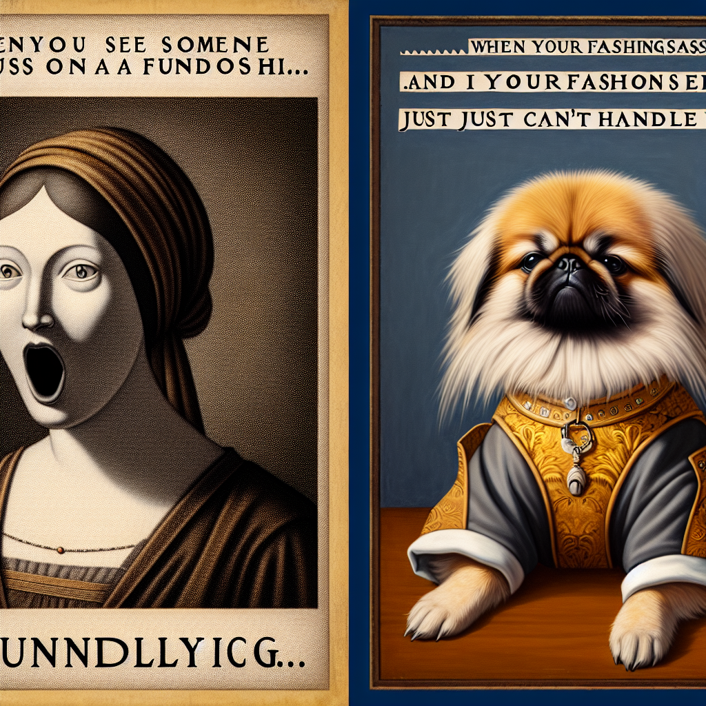 When Your Fundoshi Clashes with Your Pekingese's Fashion Sense