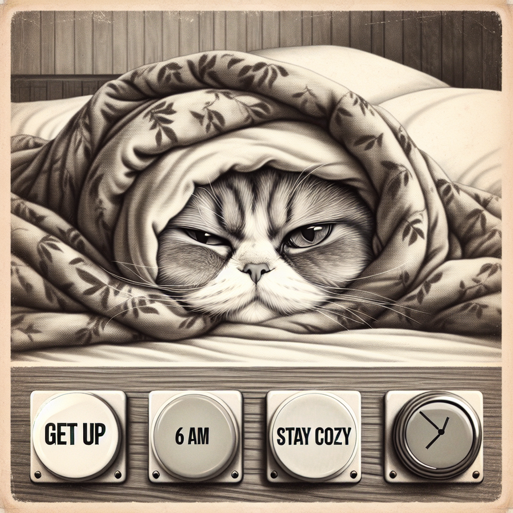 Waking Up: A Cat's Relatable Struggle