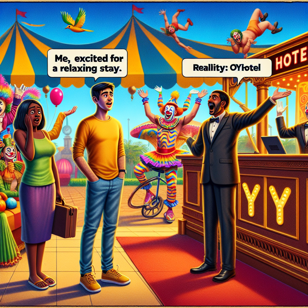 When You Search for a Hotel and Land in a Comedy Sketch