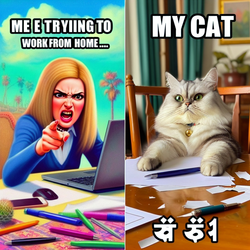 The 2023 Work-From-Home Struggle: A Hilarious Meme Concept