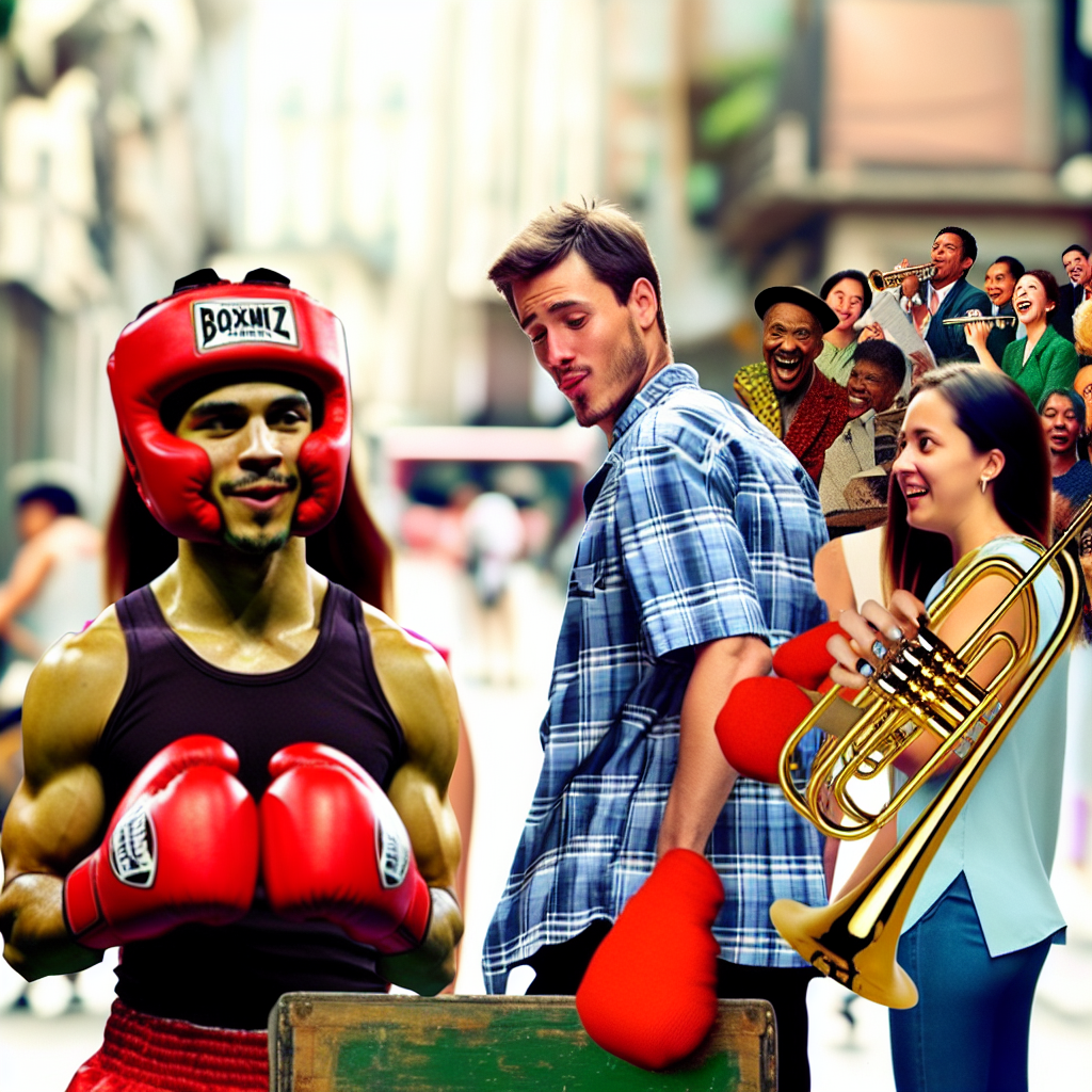 Red Gloves and Trumpets: The Hilarious Showdown in the Ring
