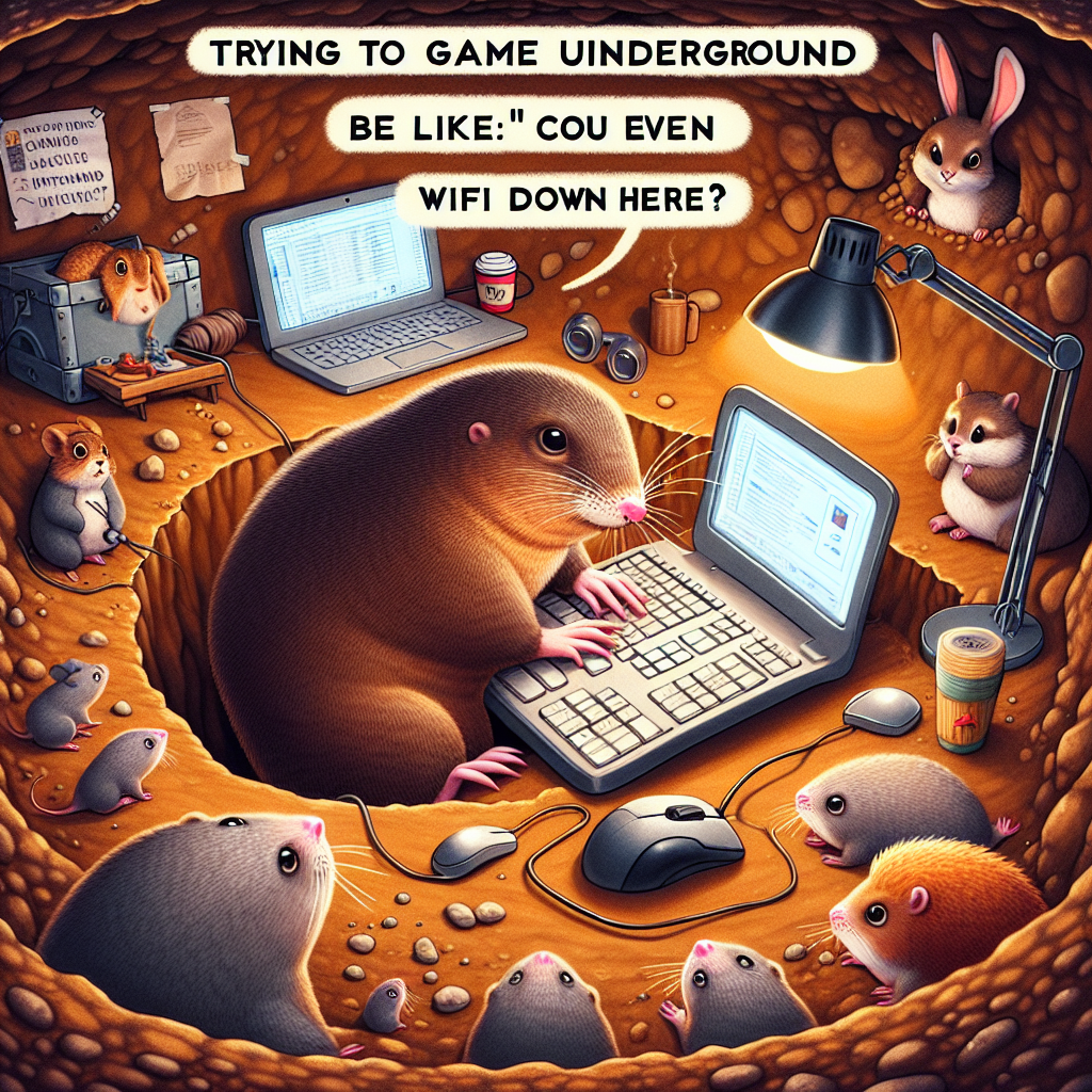 When a Mole Discovers Gaming: The Struggles of Underground WiFi