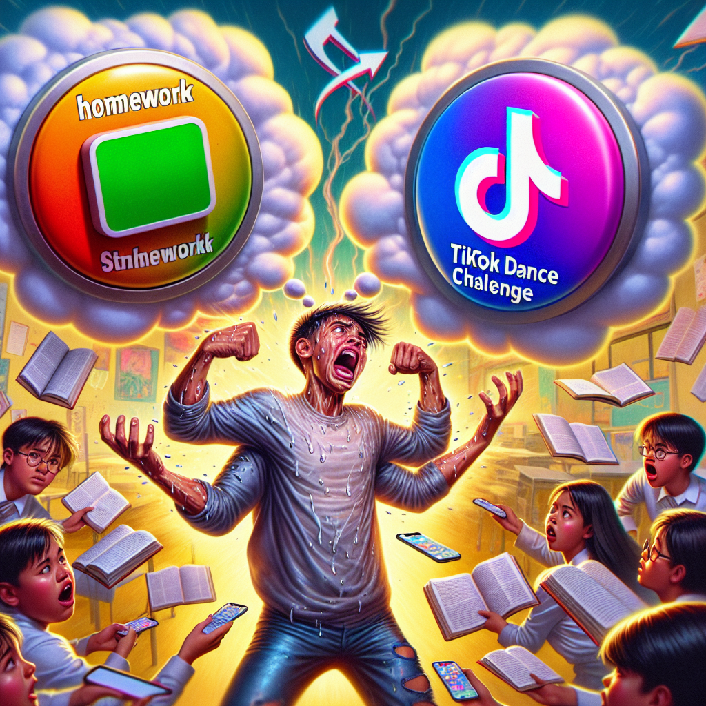 When You Can't Tell the Difference Between Homework and TikTok