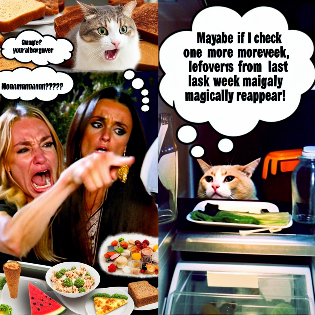 Relatable Cat Struggle: The Endless Fridge Search