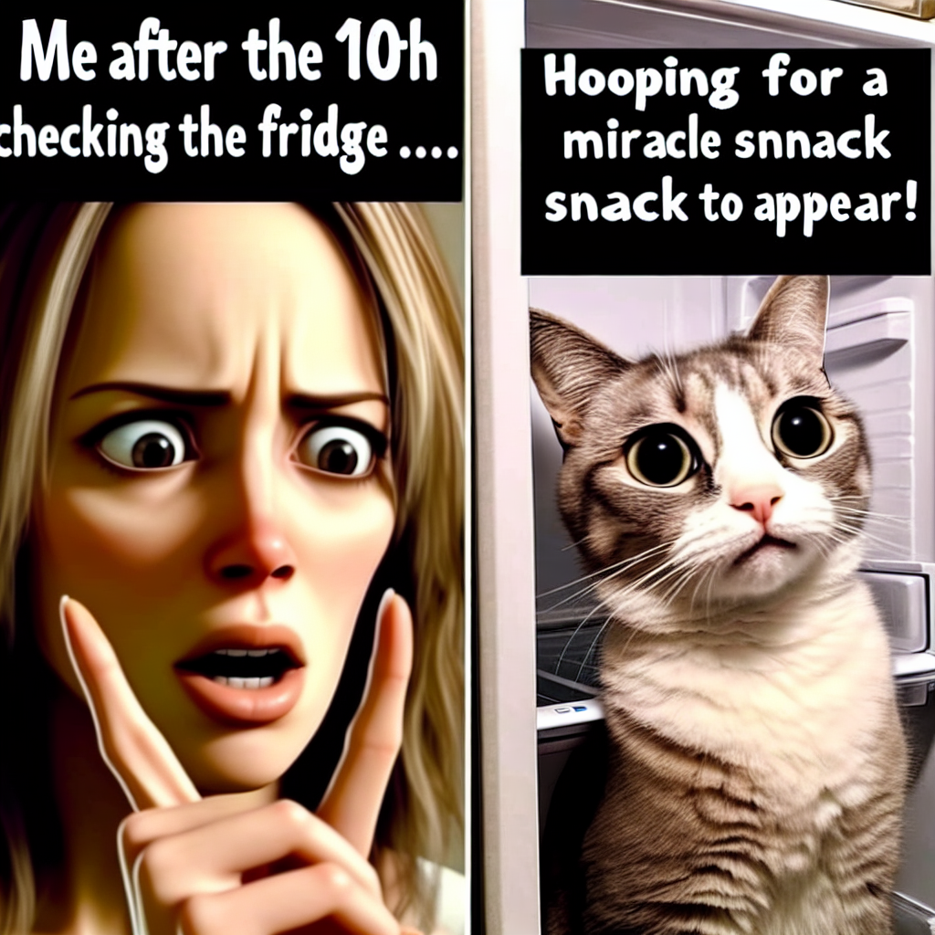 The Endless Fridge Search: A Relatable Cat Struggle