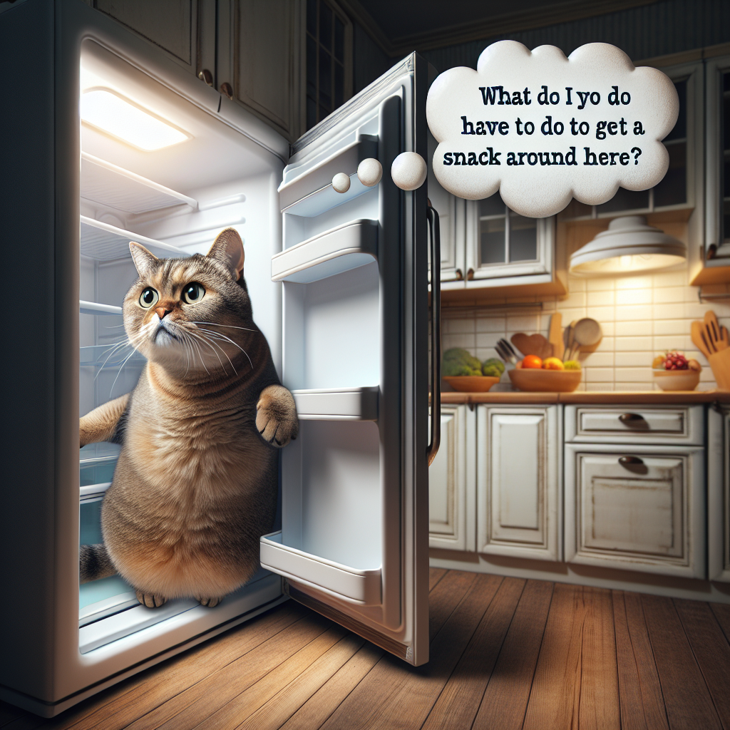 The Endless Empty Fridge Struggle: A Cat's Dilemma