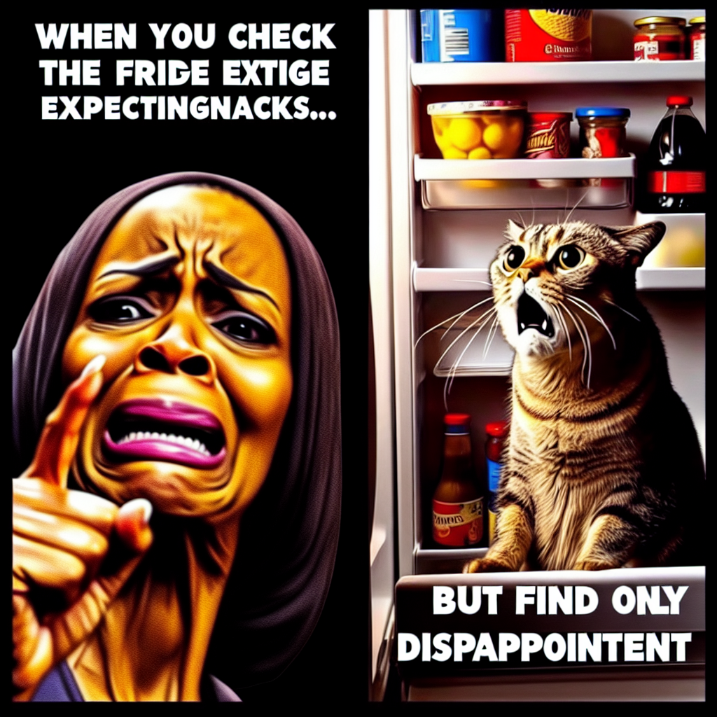 When Fridge Hopes Don't Materialize: A Cat's Disappointment