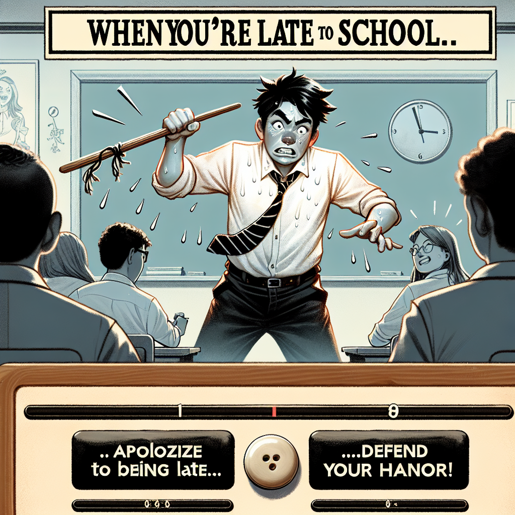 When Being Late to School Turns into a Whip Showdown