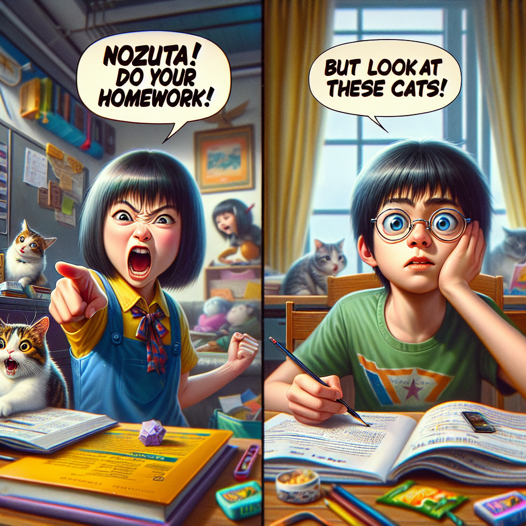 When Nobita Tries to Be Productive but Gets Distracted
