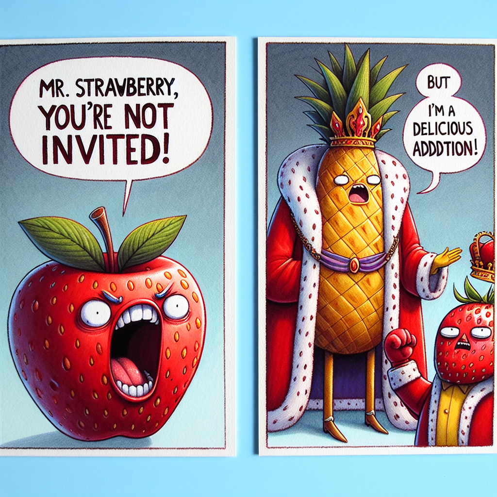 When Mr. Strawberry Finally Gets His Fruit Salad Invite