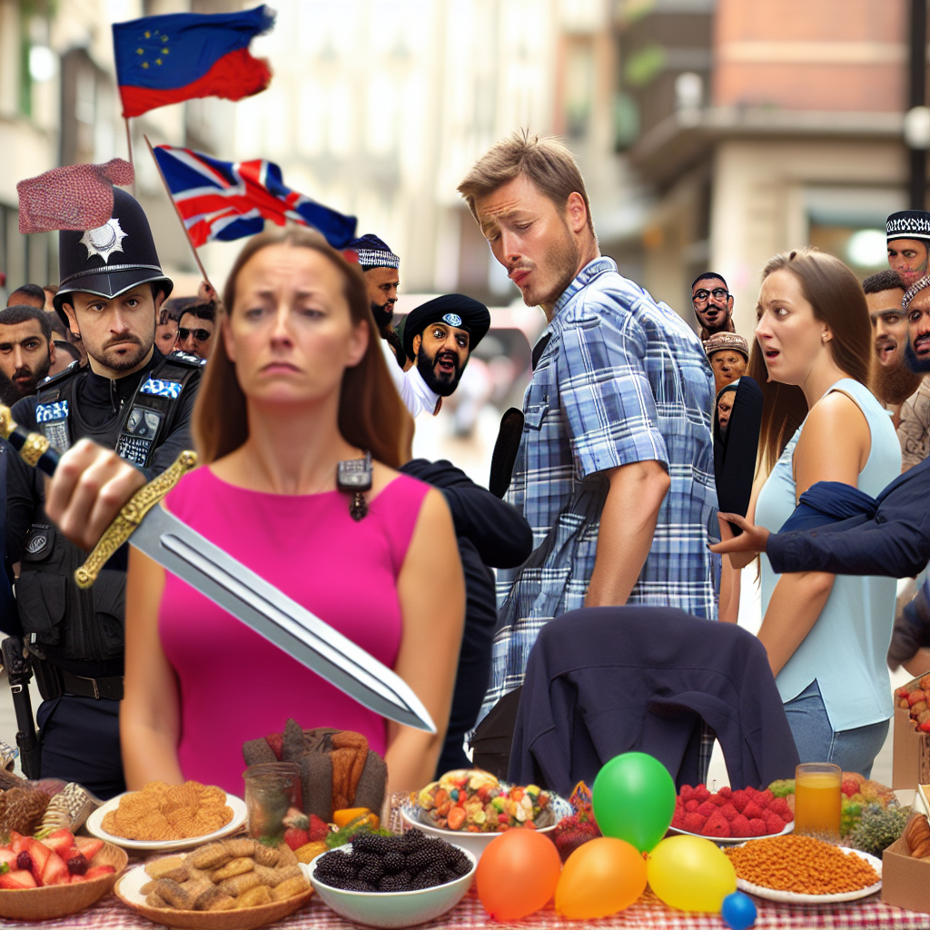 When British Police and Muslims Have a Sword Fight at a Party