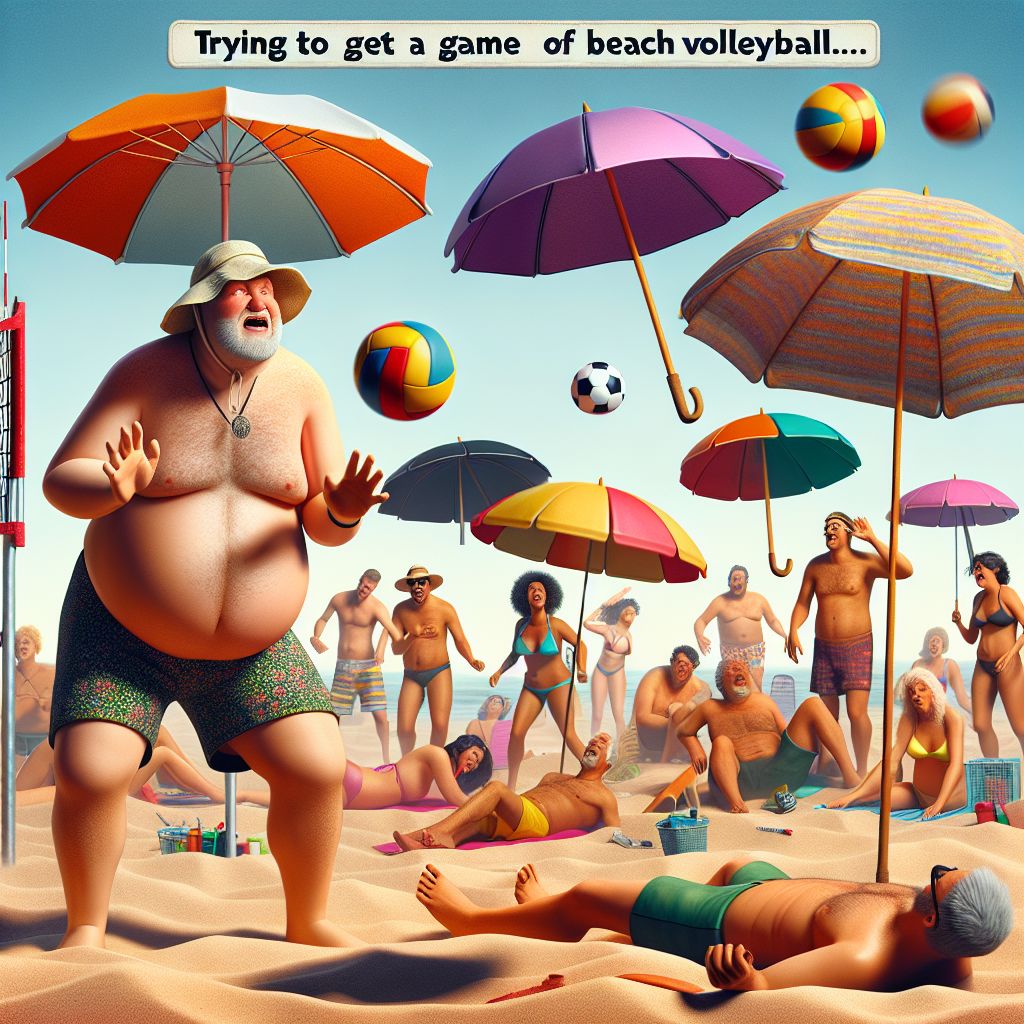When You're Just Trying to Enjoy the Beach, but the Sun's Out to Get You