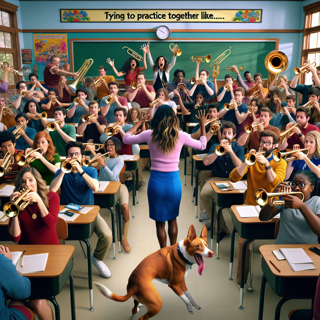 When Trumpet Students Realize They're the Whole Band
