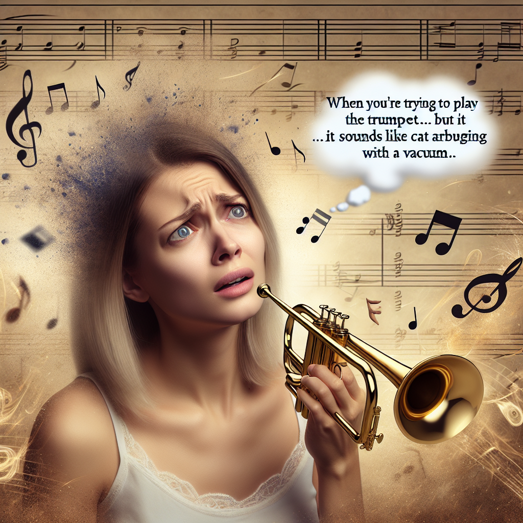 When Your Music Score Meets a Trumpet: A Hilarious Dilemma