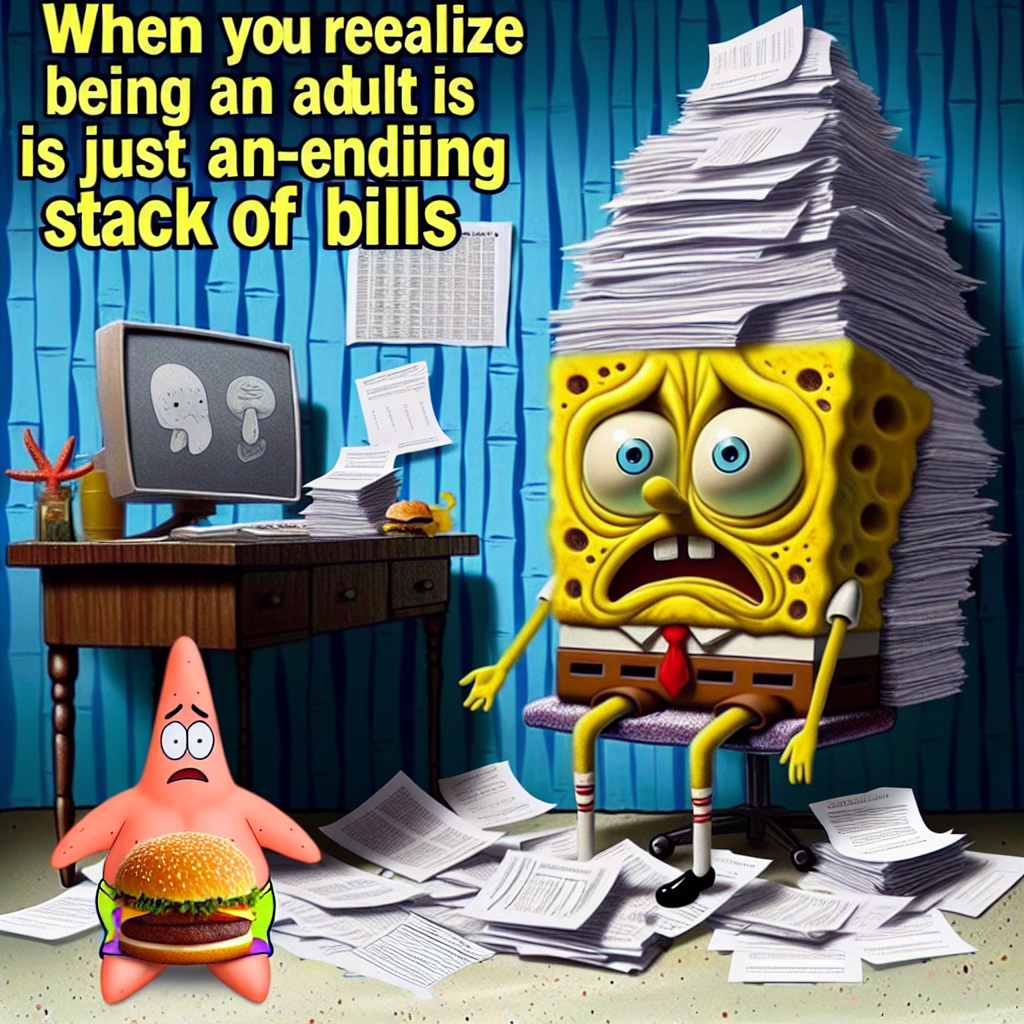 Spongebob vs. Adulting: The Daily Struggle