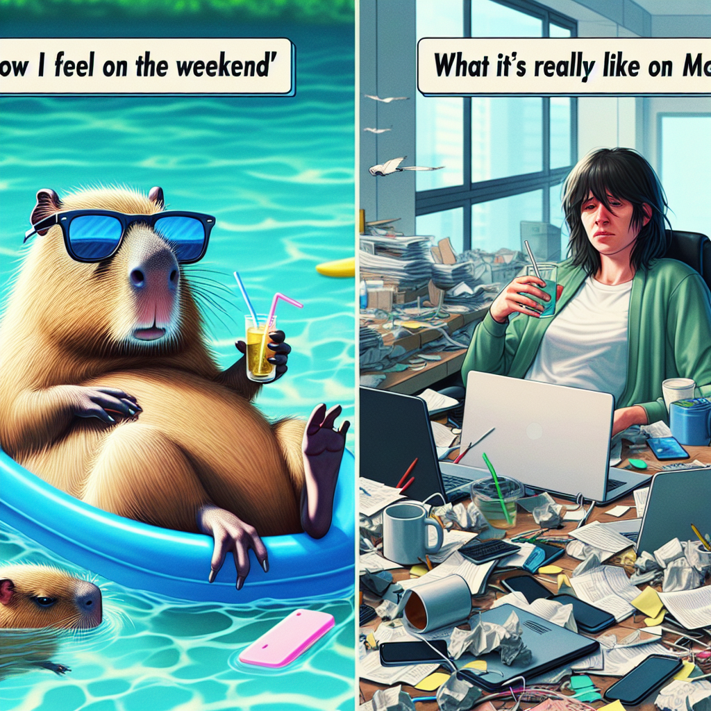Capybara Realista: The Life of Chill Vibes vs. Stressful Reality