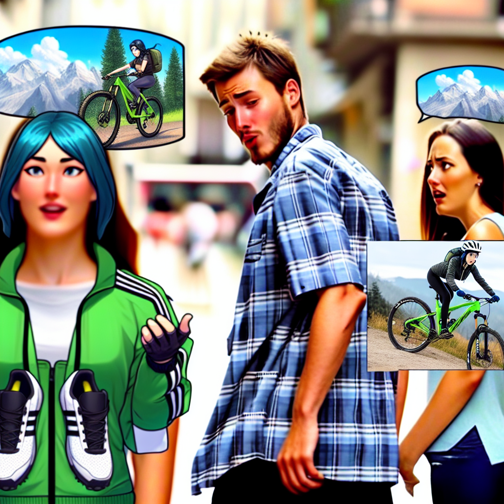When You're a Trendy Cyclist in a Bit Too Much Style
