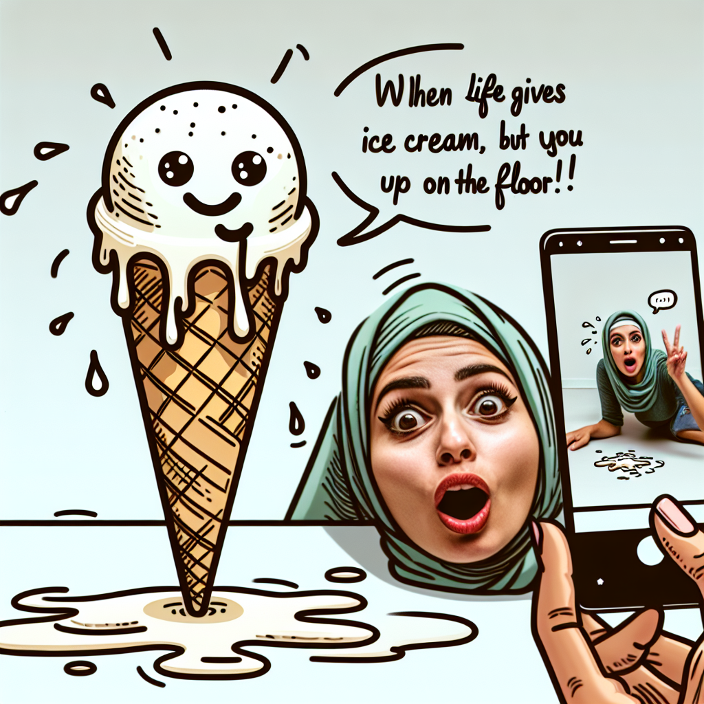 Ice Cream with a Smile: The Face of Delicious Joy and Chaos!