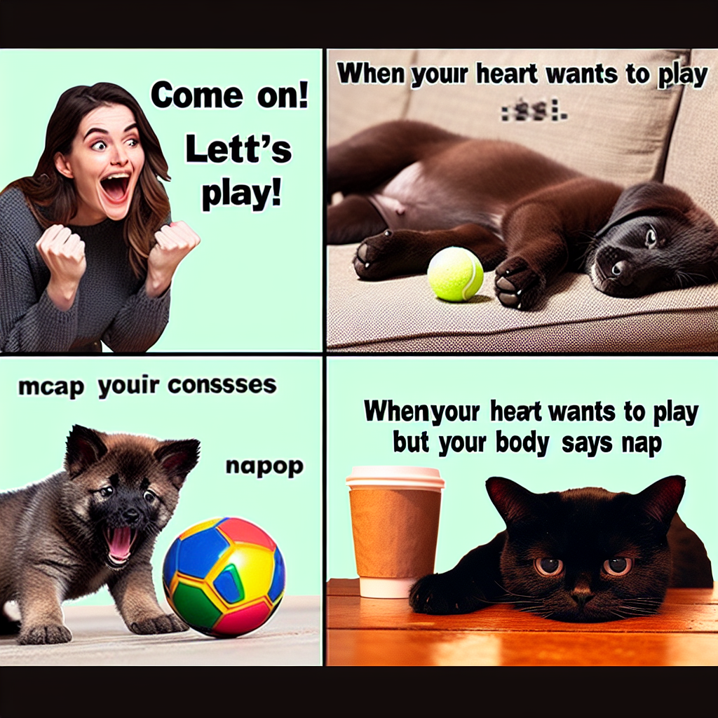 When You're Too Sleepy to Play but Can't Resist the Fun!