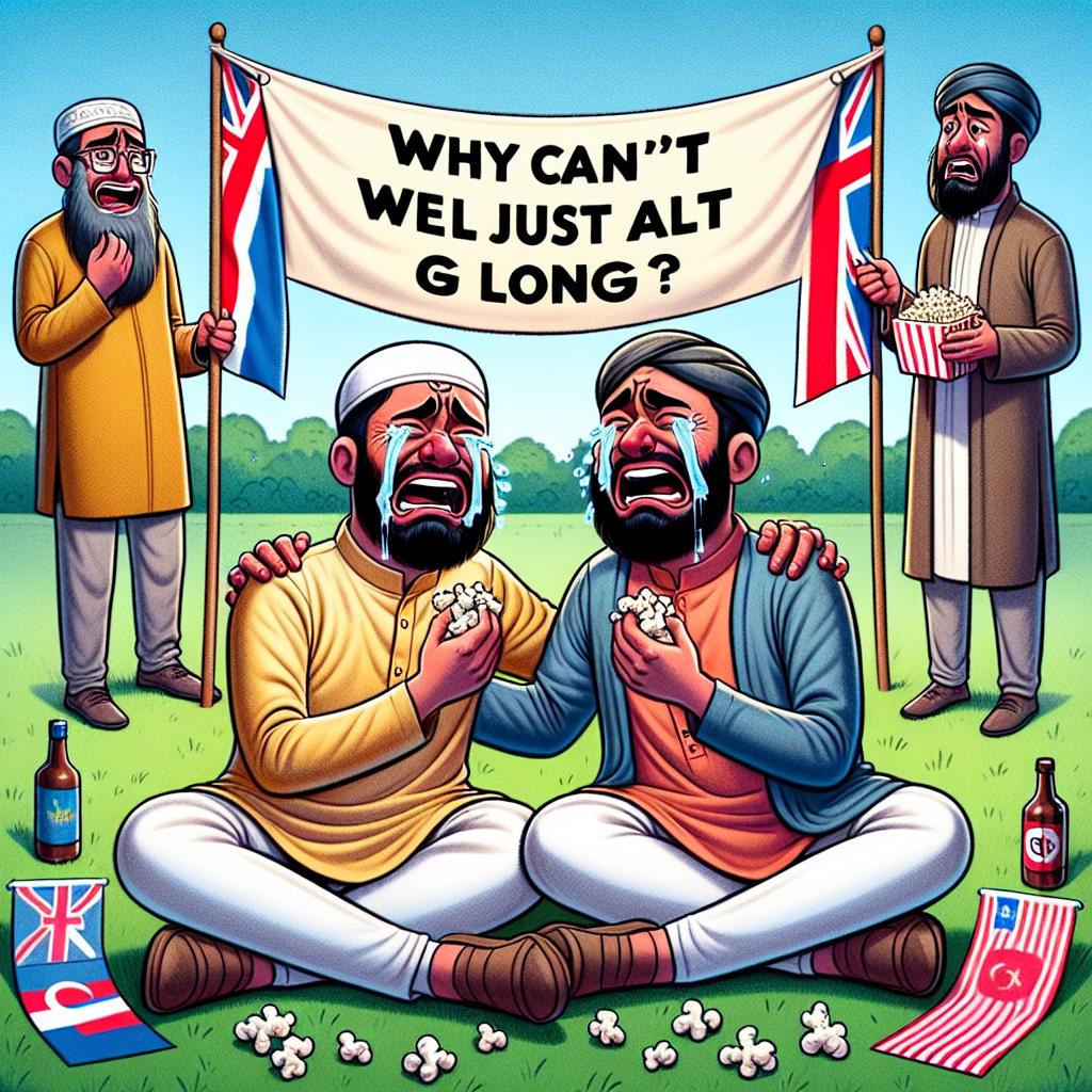 When Politics Hits Home: Indian Guys Crying with Flags