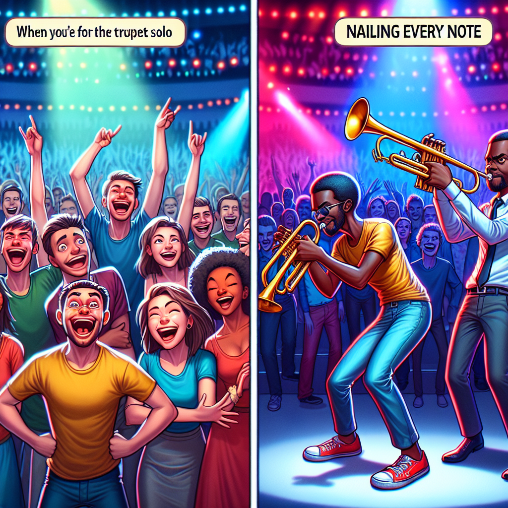 Don't Miss the Rhythm: A Hilarious Trumpet Meme Scenario