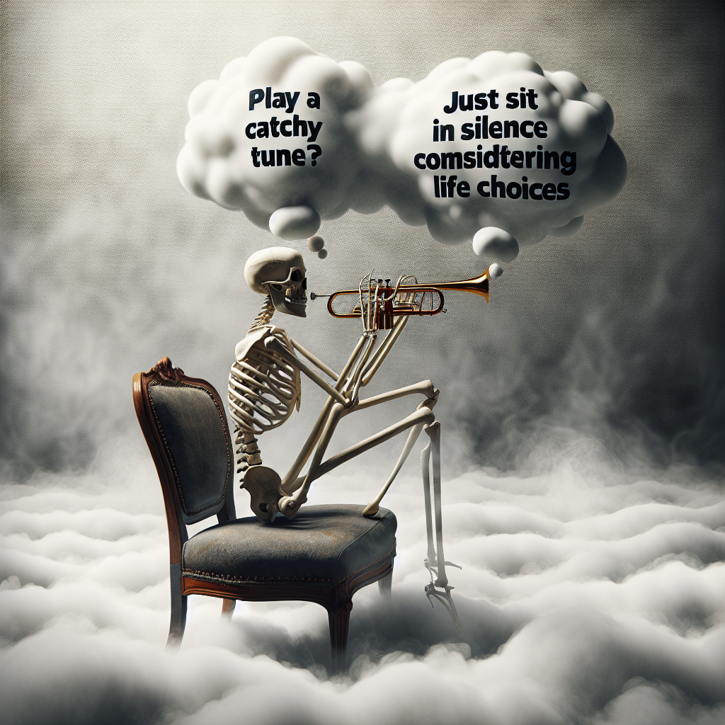 When Your Plans Go Awry: A Skeleton's Surreal Jam Session