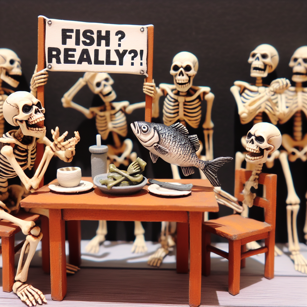 When Skeletons Try Seafood: A Hilarious Dinner Dilemma!