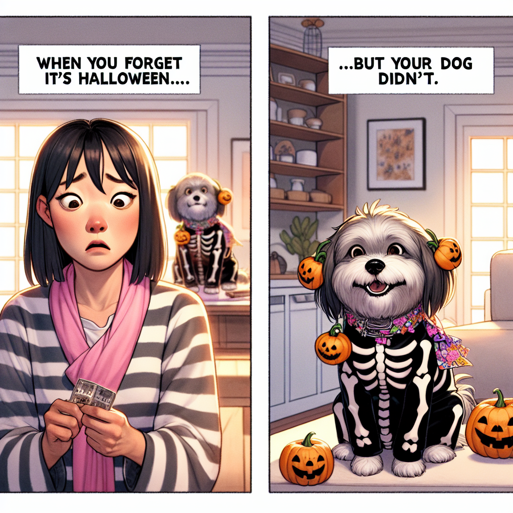 When Your Dog's Inner Halloween Spirit is a Lil Too Strong