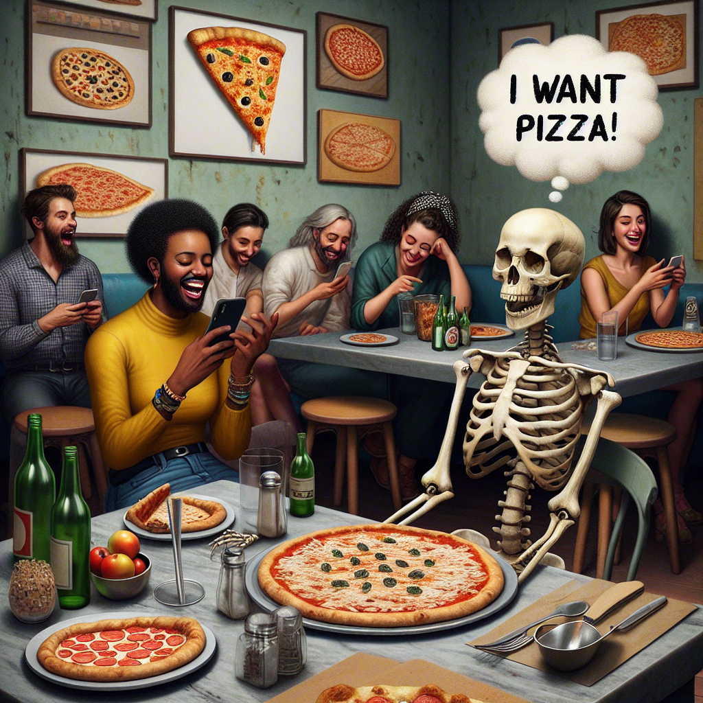 When You're a Skeleton and Pizza Is Life