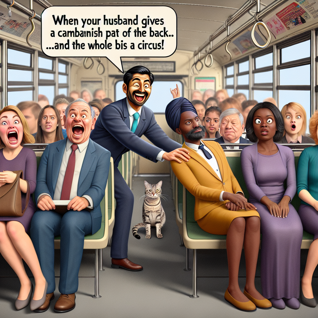 When Husband's Affection Goes Awry on Public Transport