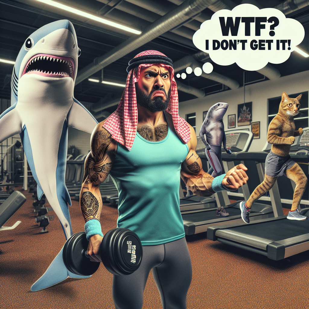 Shark Meets Nike: The Gym Struggle is Real!