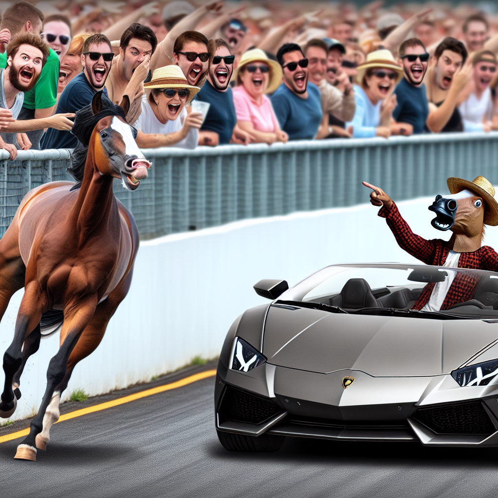 Lambo vs Slow Horse: The Ultimate Race Showdown!
