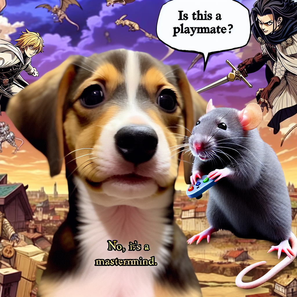 When the Cute Dog Meets the Sneaky Rat: Epic Anime Showdown!