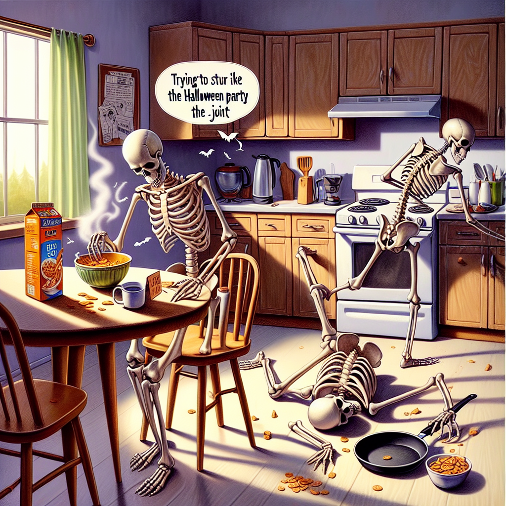 Skeletal Shenanigans: When Halloween Hangovers Hit Hard