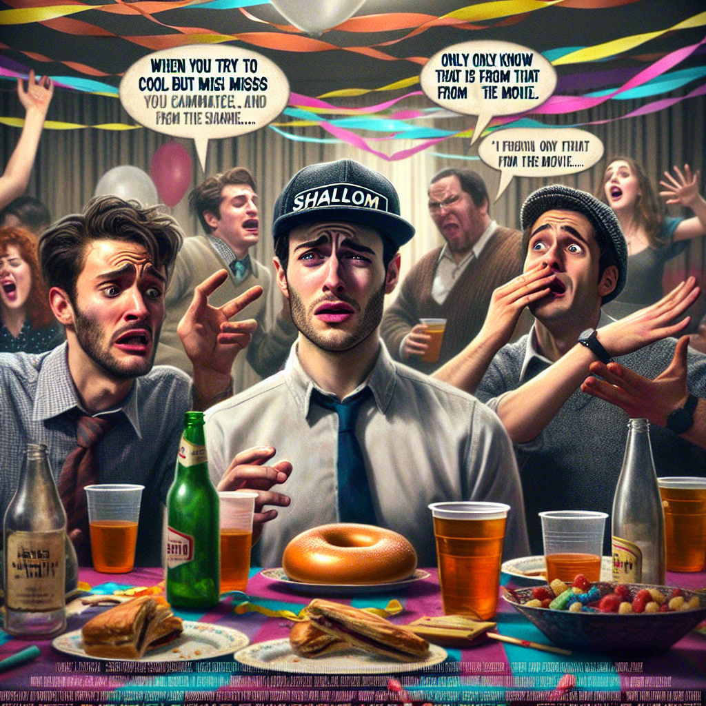The Awkward 'Shalom' at a Party: A Relatable Meme