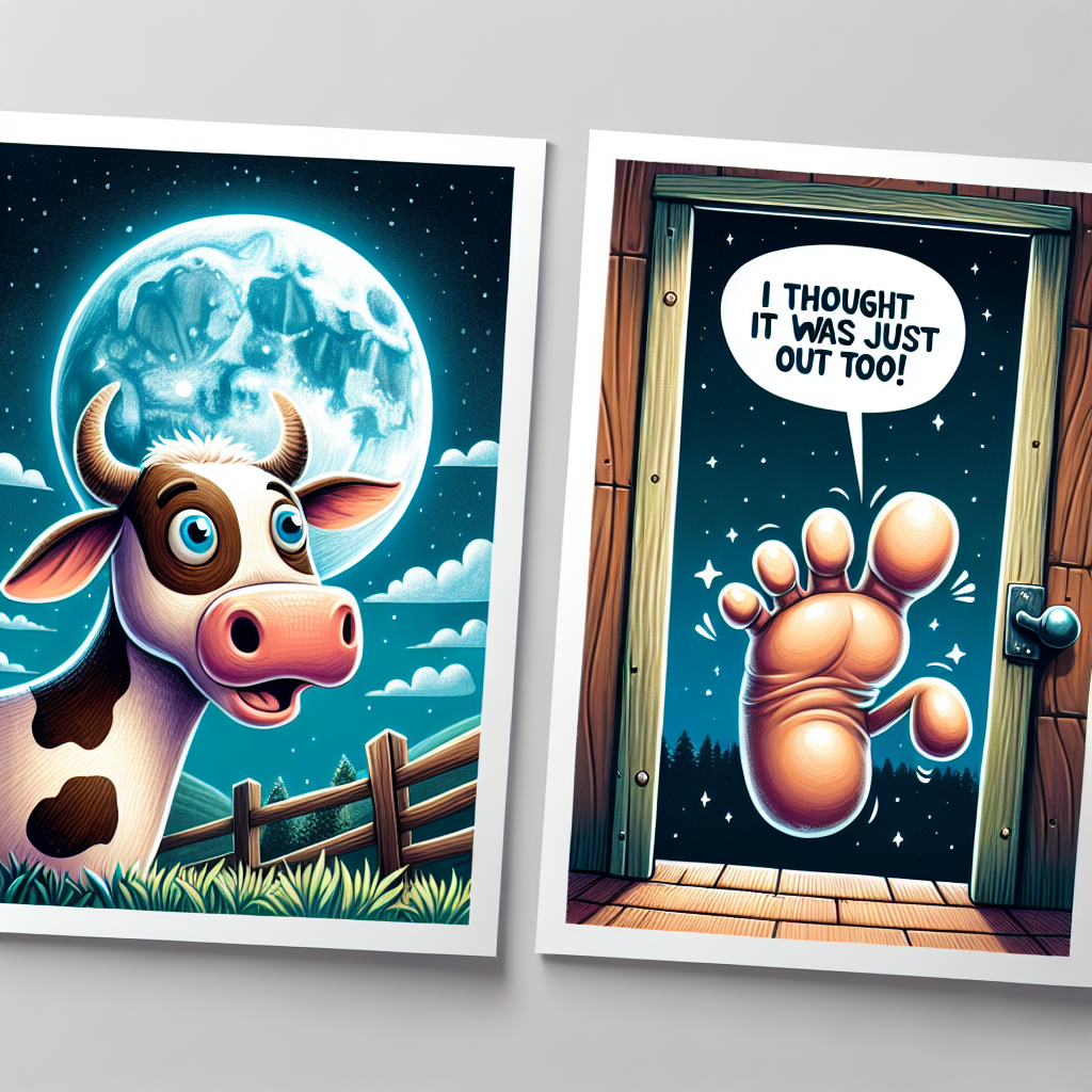 When Cows Have Night Plans But Your Foot's Already Out