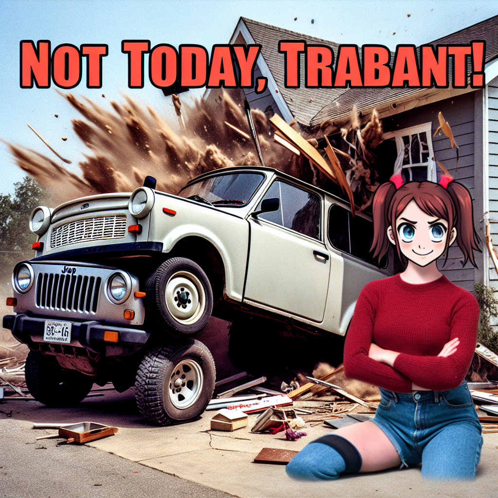 Epic Crash: Trabant vs. Jeep Wrangler Showdown