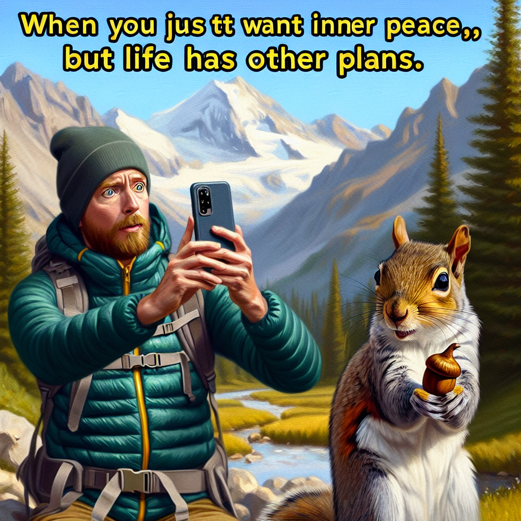 When Nature Calls but You're Not Prepared: A Mountain Meme