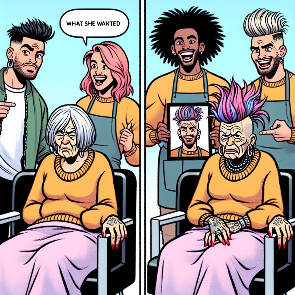 Abuela's Hair Salon Adventures: A Hilarious Meme Concept
