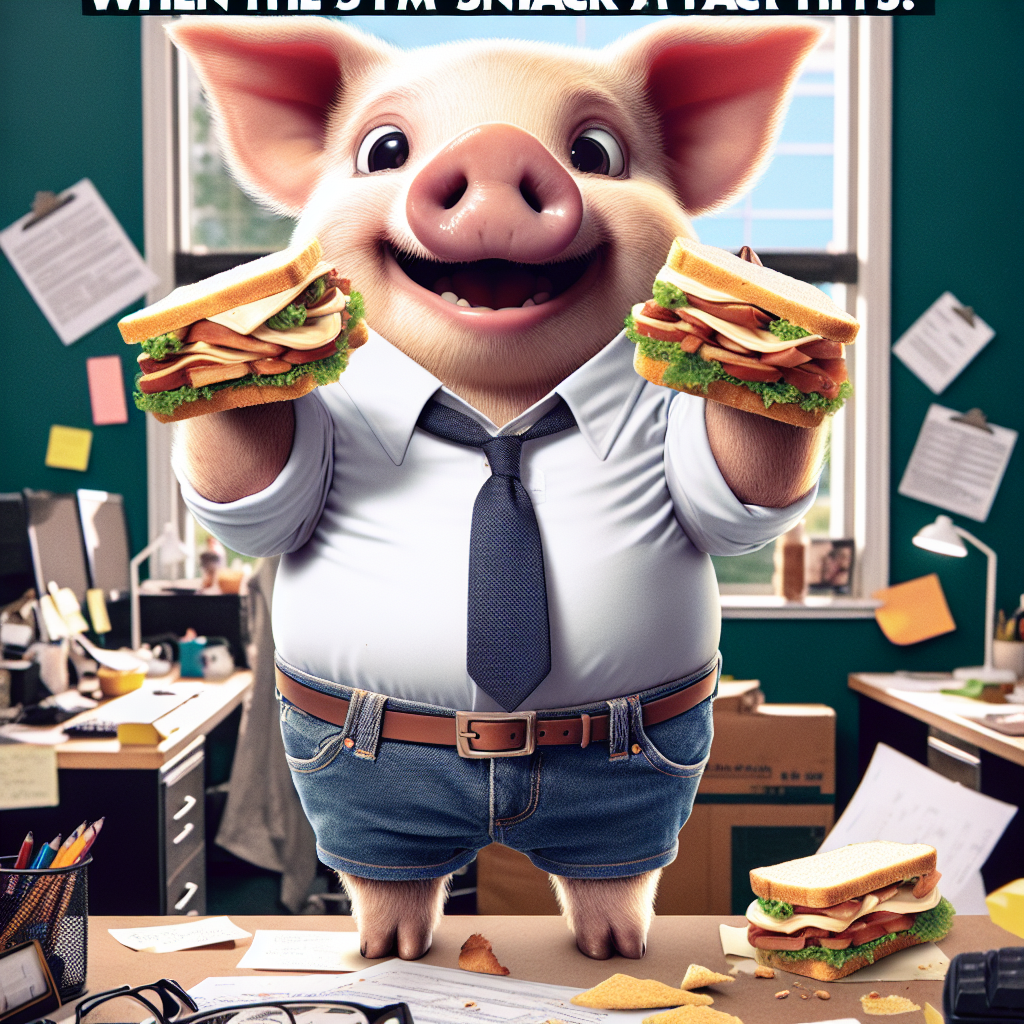 When Work Meets Snack Time: A Pig in Office Mode