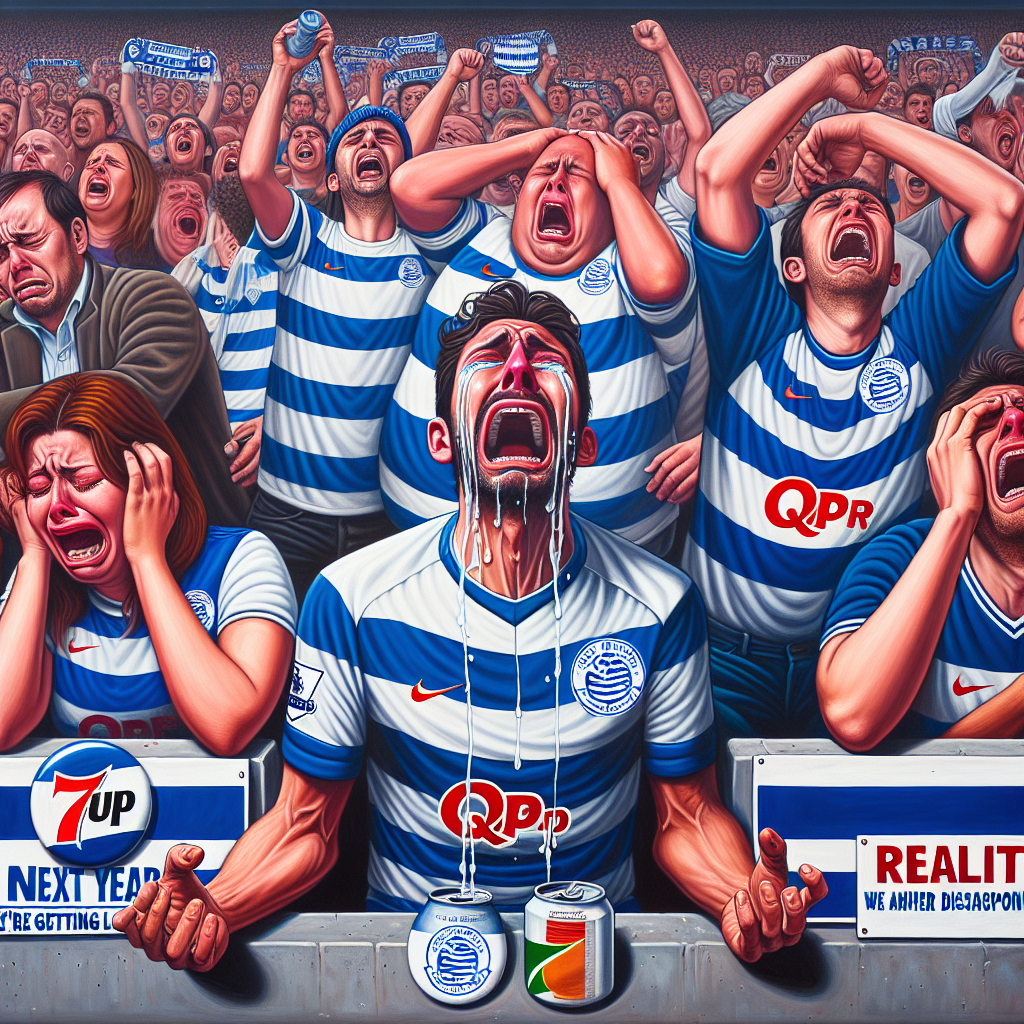QPR Fans Crying into 7UP: A Hilarious Representation of Football Woes