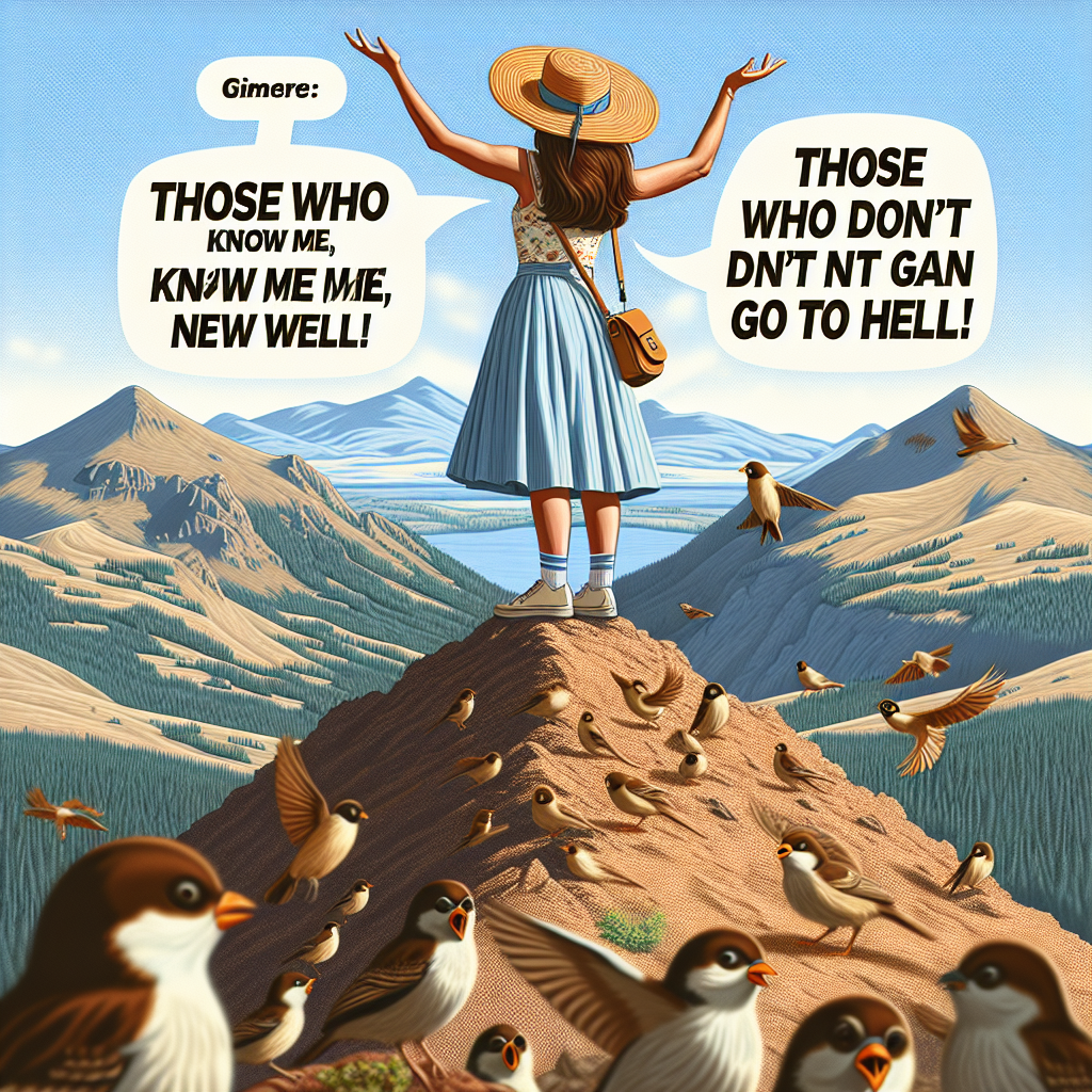 California Girl's Epic Mountain Yell: Meme Transformation!