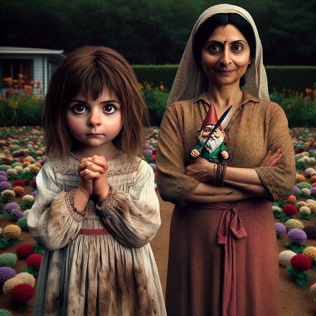 When You Realize You Stepped on Mom's Flowers: A Girl's Repentance