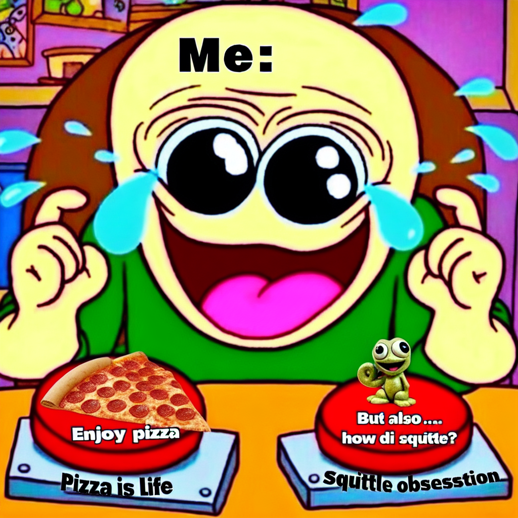 When You're Torn Between Pizza and Feeling Squittle