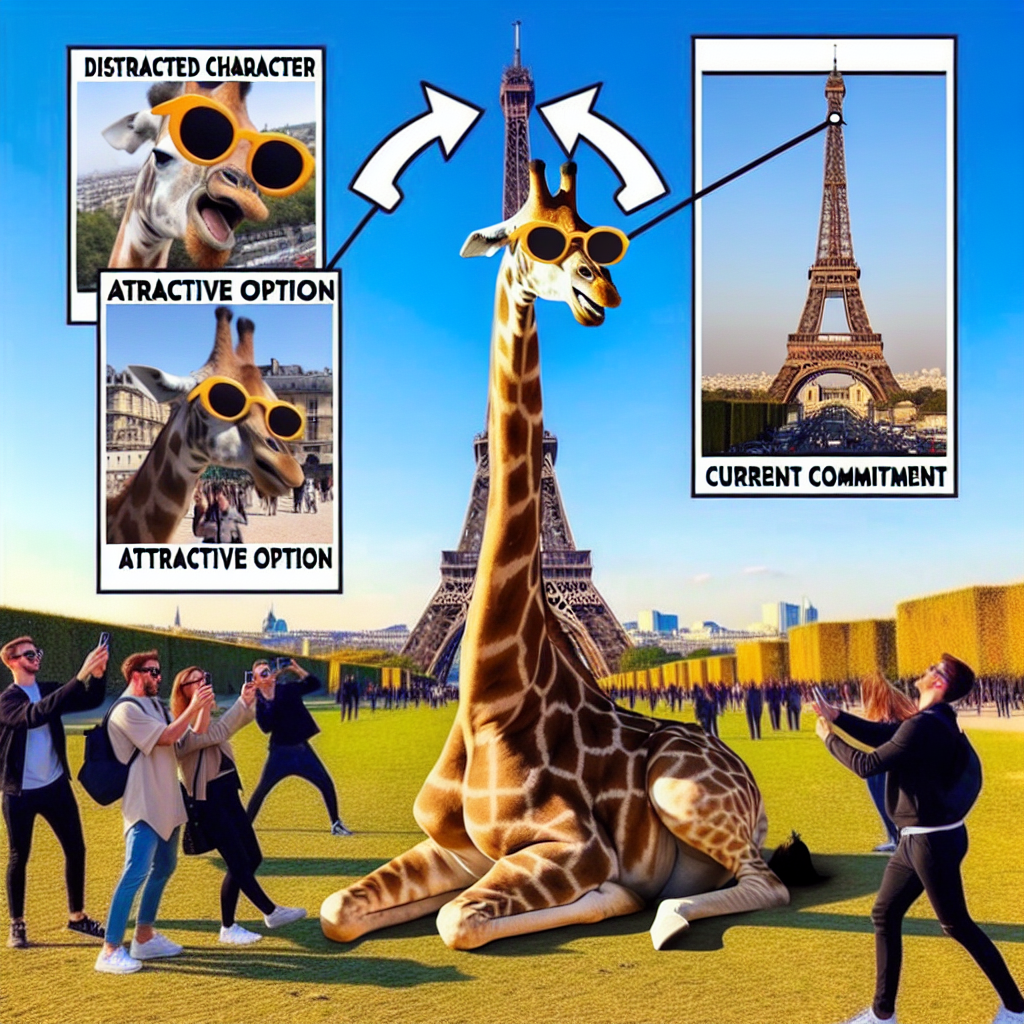 Giraffe Dreams Big: Eiffel Tower Edition