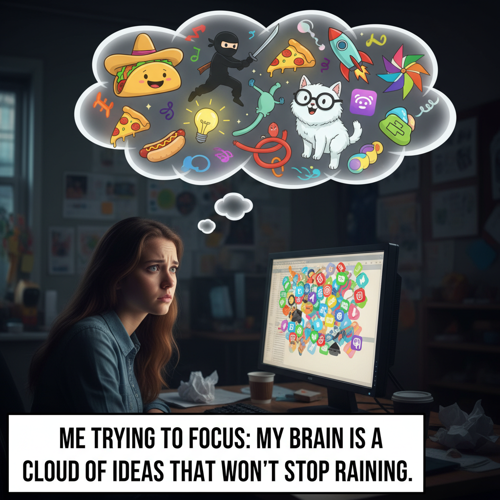 When Your Brain Turns into a Cloud of Ideas