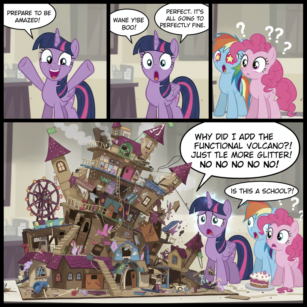 Twilight Sparkle's Hilarious School Project Struggles