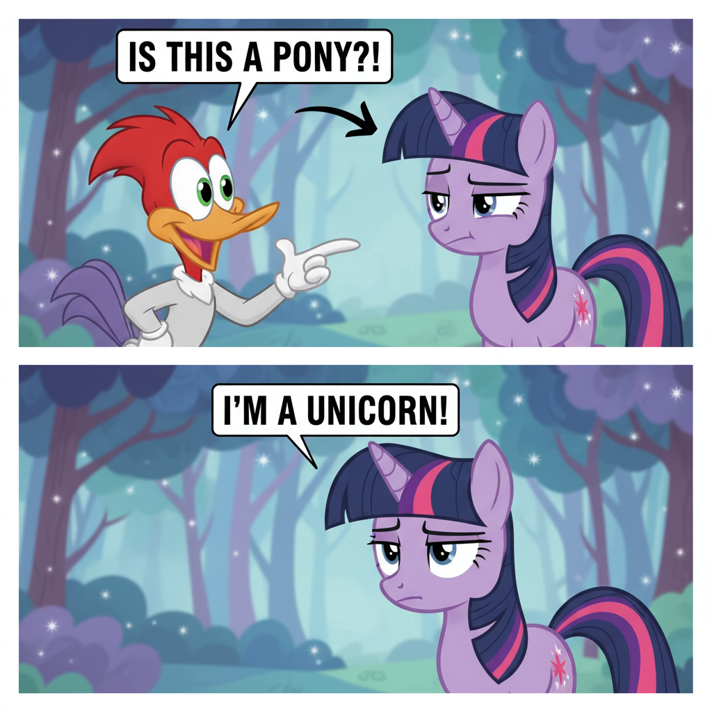 Pica Pau Mistakes Twilight Sparkle For a Pony - Hilarity Ensues!