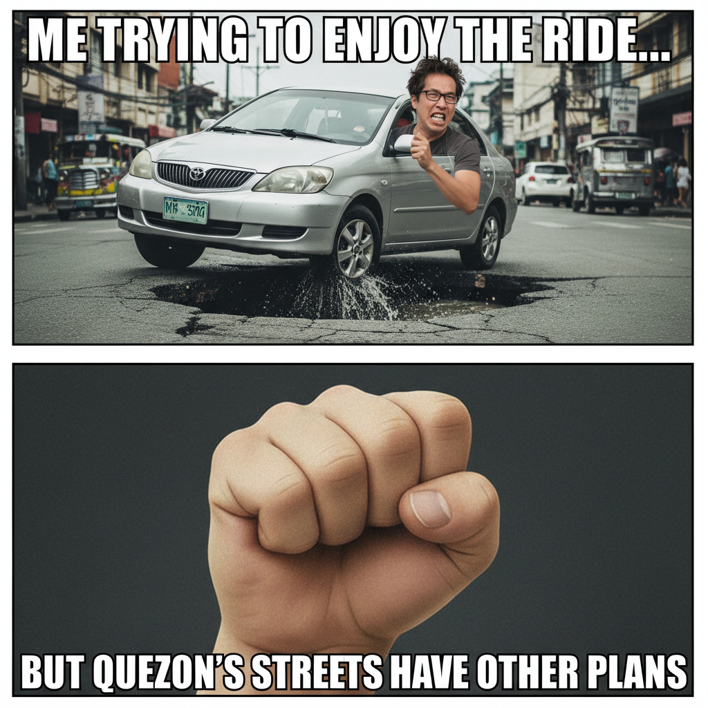 When Your Car Hits Every Bump in Quezon Like...